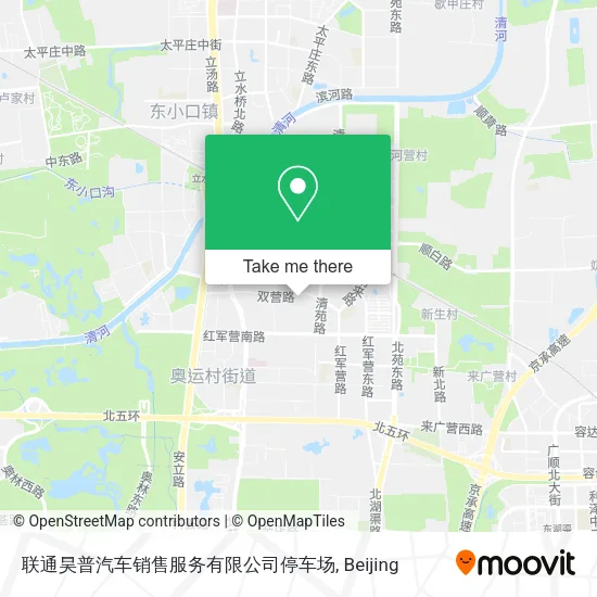 联通昊普汽车销售服务有限公司停车场 map