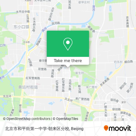 北京市和平街第一中学-朝来区分校 map