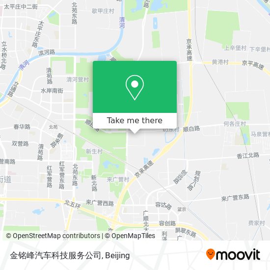 金铭峰汽车科技服务公司 map