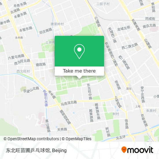 东北旺苗圃乒乓球馆 map