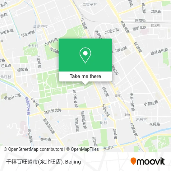 千禧百旺超市(东北旺店) map
