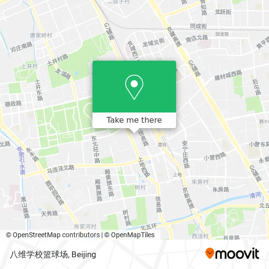 八维学校篮球场 map