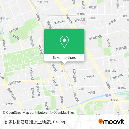 如家快捷酒店(北京上地店) map