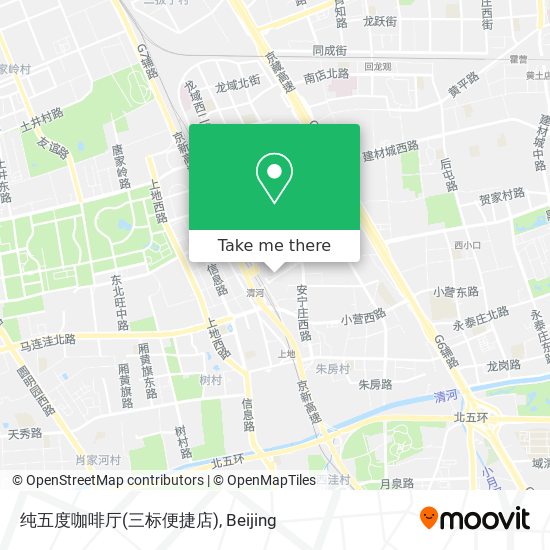 纯五度咖啡厅(三标便捷店) map