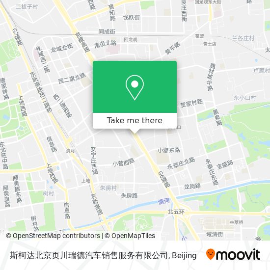斯柯达北京页川瑞德汽车销售服务有限公司 map