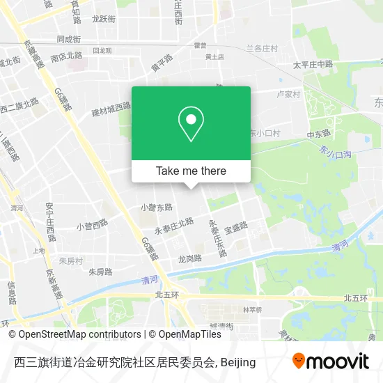西三旗街道冶金研究院社区居民委员会 map