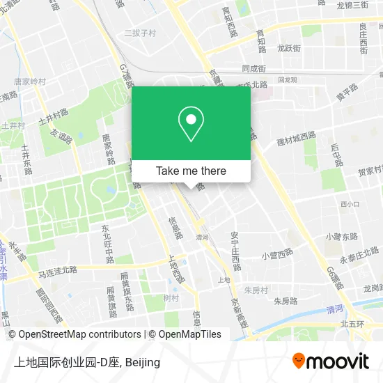 上地国际创业园-D座 map