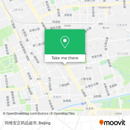 同维安正药品超市 map