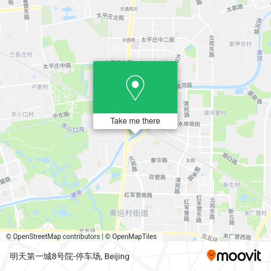 明天第一城8号院-停车场 map