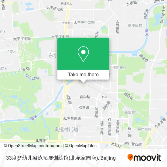33度婴幼儿游泳拓展训练馆(北苑家园店) map