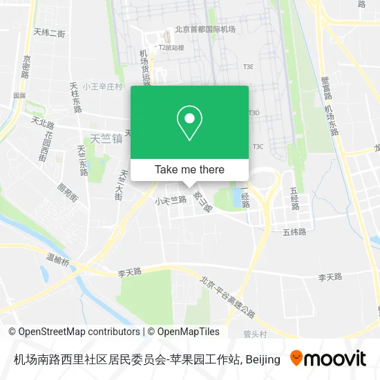 机场南路西里社区居民委员会-苹果园工作站 map