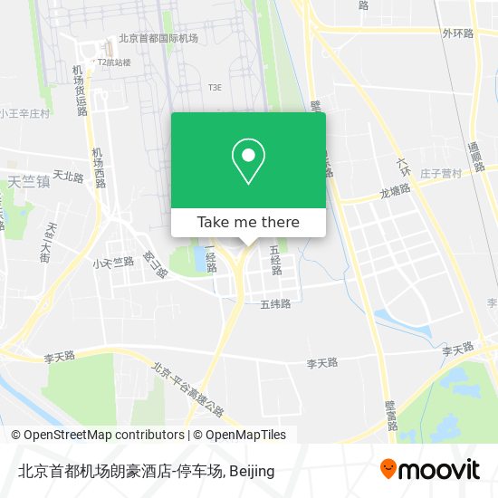 北京首都机场朗豪酒店-停车场 map