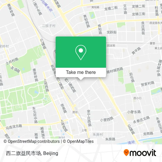 西二旗益民市场 map