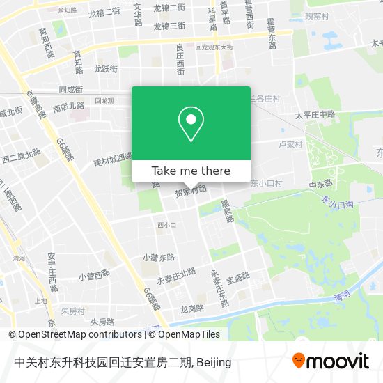 中关村东升科技园回迁安置房二期 map