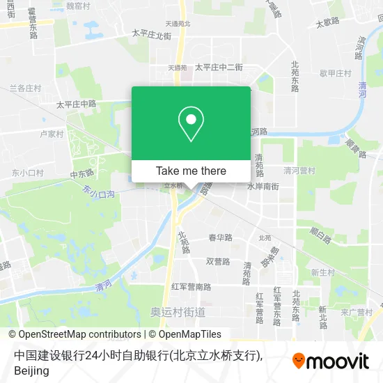 中国建设银行24小时自助银行(北京立水桥支行) map