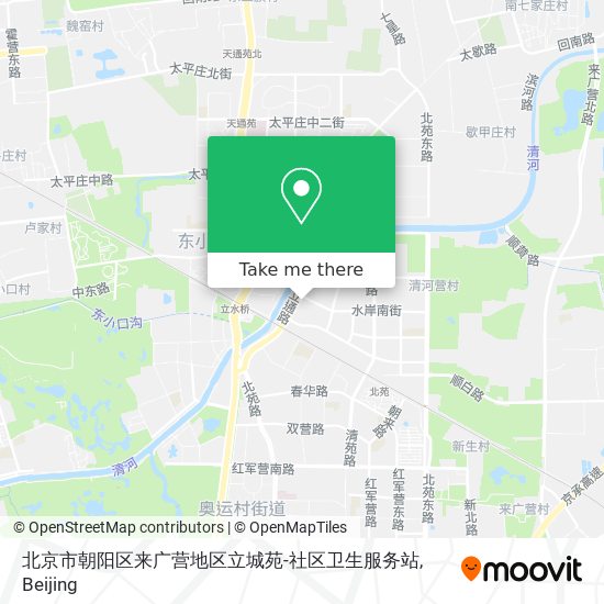 北京市朝阳区来广营地区立城苑-社区卫生服务站 map