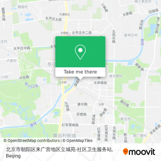 北京市朝阳区来广营地区立城苑-社区卫生服务站 map
