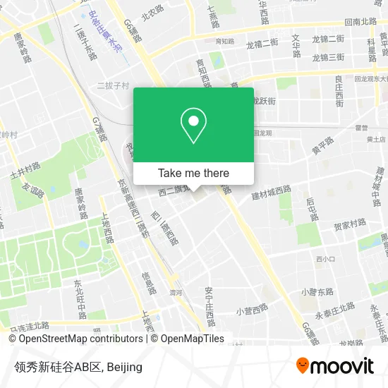 领秀新硅谷AB区 map