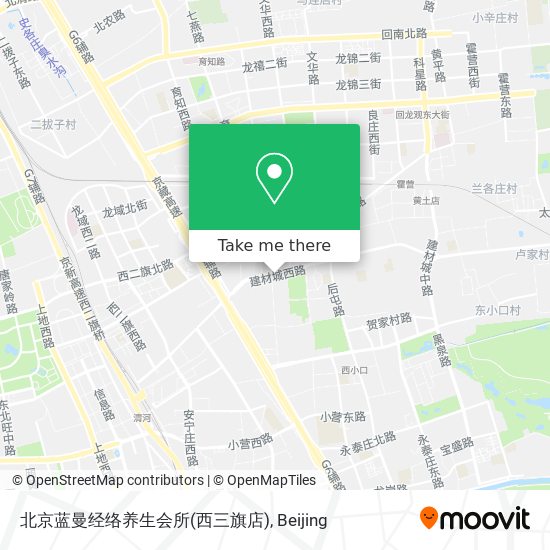 北京蓝曼经络养生会所(西三旗店) map