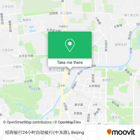 招商银行24小时自助银行(中东路) map
