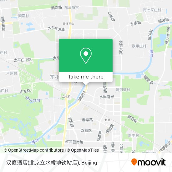 汉庭酒店(北京立水桥地铁站店) map