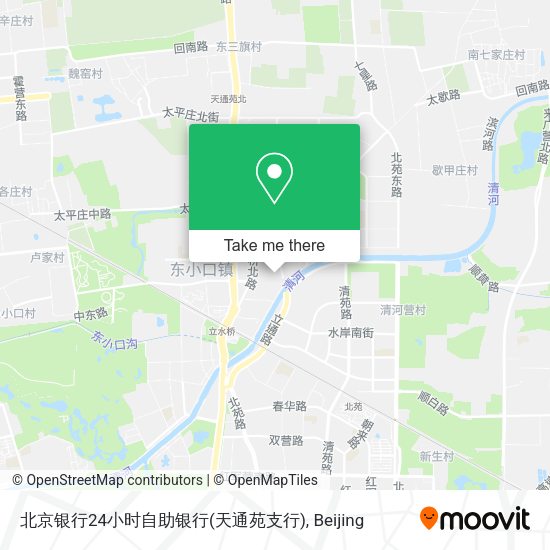 北京银行24小时自助银行(天通苑支行) map