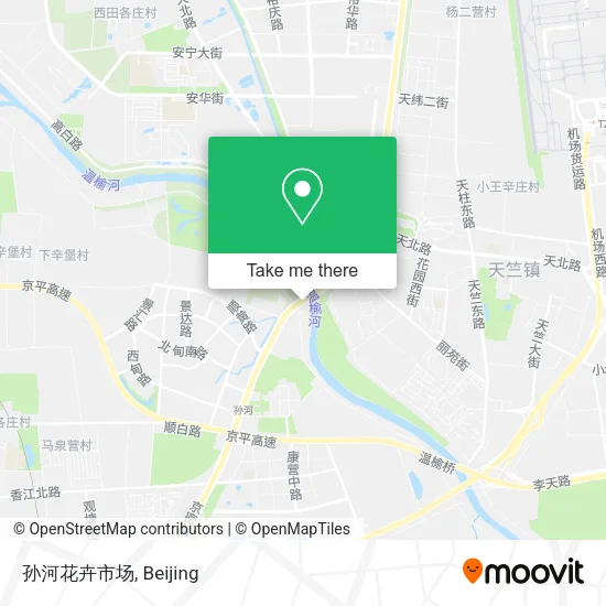 孙河花卉市场 map