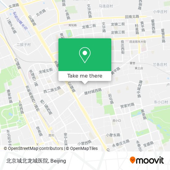 北京城北龙城医院 map
