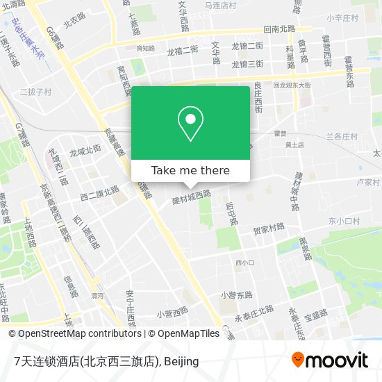 7天连锁酒店(北京西三旗店) map