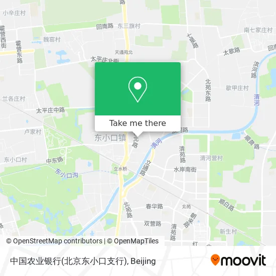 中国农业银行(北京东小口支行) map