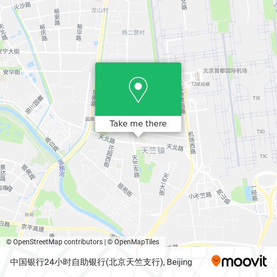 中国银行24小时自助银行(北京天竺支行) map