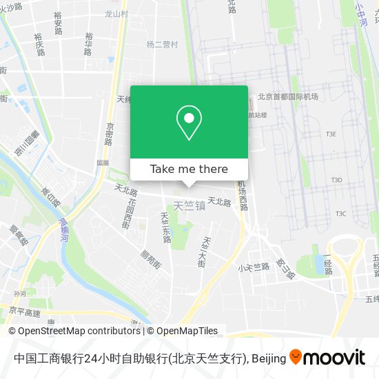 中国工商银行24小时自助银行(北京天竺支行) map
