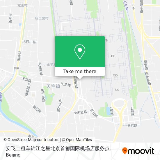 安飞士租车锦江之星北京首都国际机场店服务点 map