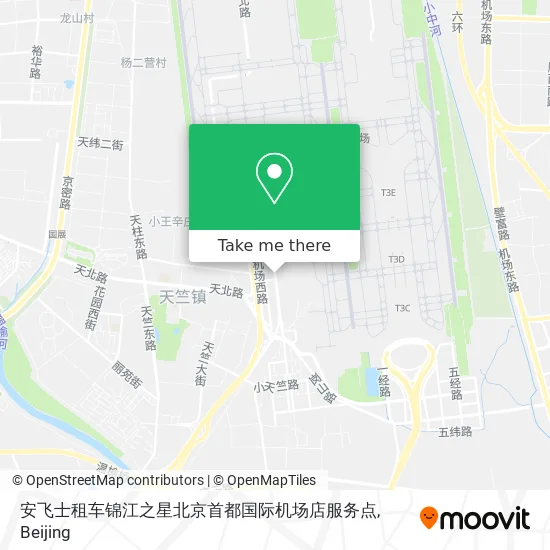 安飞士租车锦江之星北京首都国际机场店服务点 map
