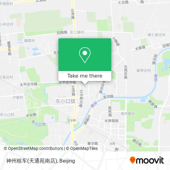 神州租车(天通苑南店) map