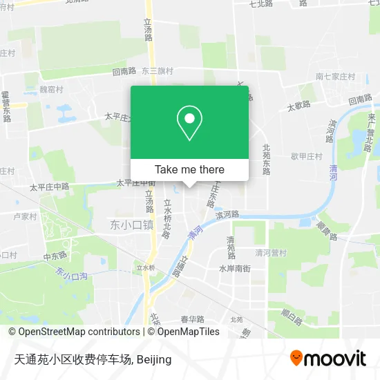 天通苑小区收费停车场 map