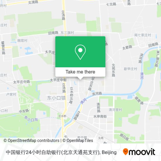 中国银行24小时自助银行(北京天通苑支行) map
