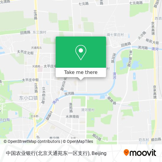 中国农业银行(北京天通苑东一区支行) map