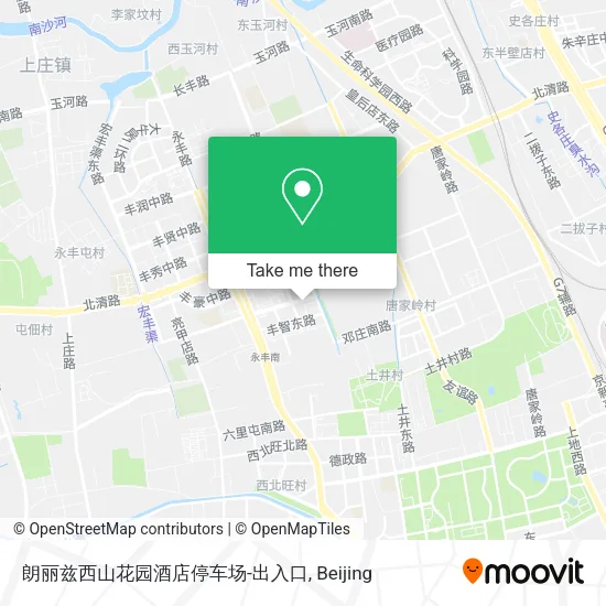 朗丽兹西山花园酒店停车场-出入口 map