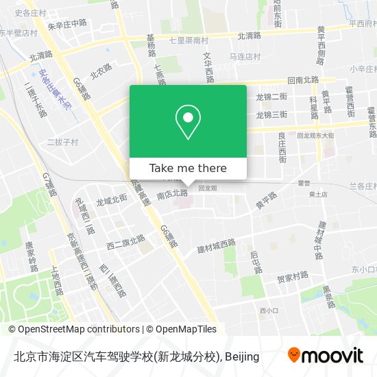 北京市海淀区汽车驾驶学校(新龙城分校) map