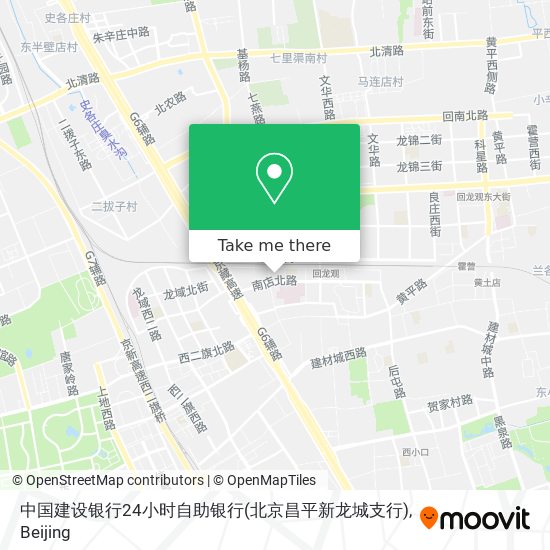 中国建设银行24小时自助银行(北京昌平新龙城支行) map
