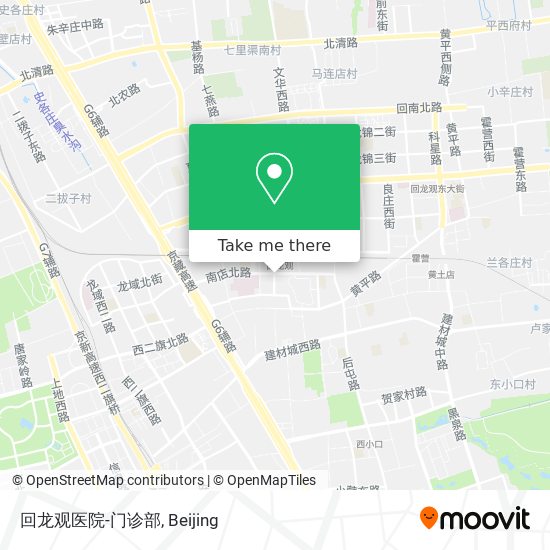 回龙观医院-门诊部 map