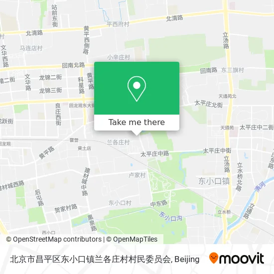 北京市昌平区东小口镇兰各庄村村民委员会 map