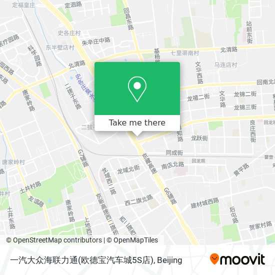 一汽大众海联力通(欧德宝汽车城5S店) map