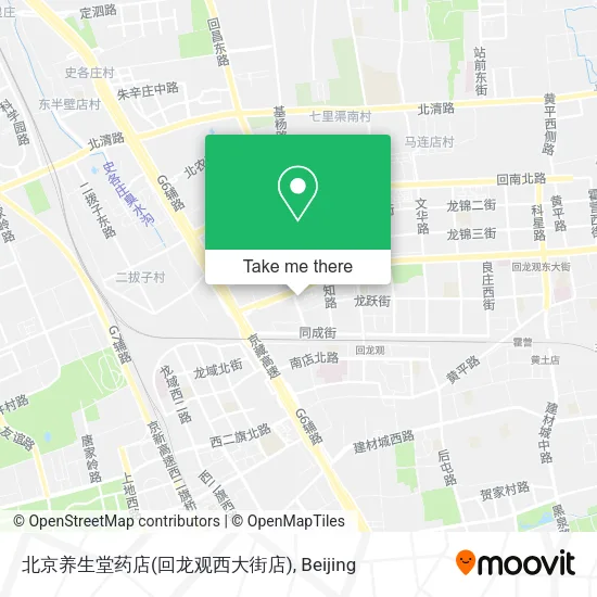 北京养生堂药店(回龙观西大街店) map