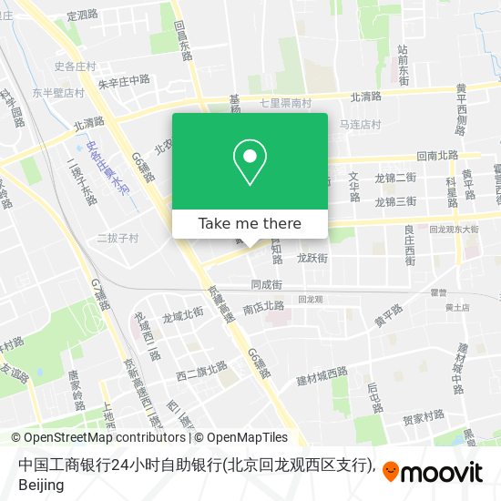 中国工商银行24小时自助银行(北京回龙观西区支行) map
