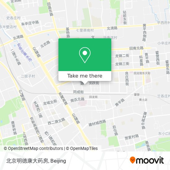 北京明德康大药房 map
