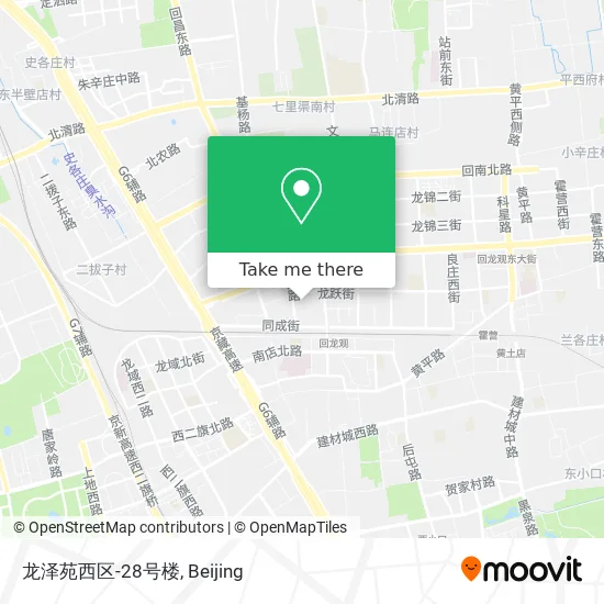 龙泽苑西区-28号楼 map