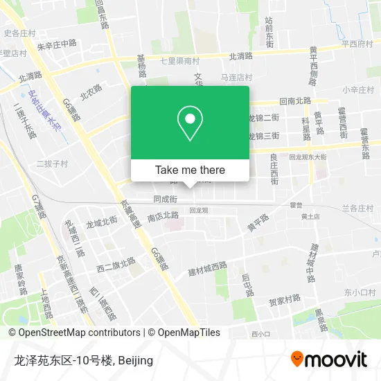 龙泽苑东区-10号楼 map