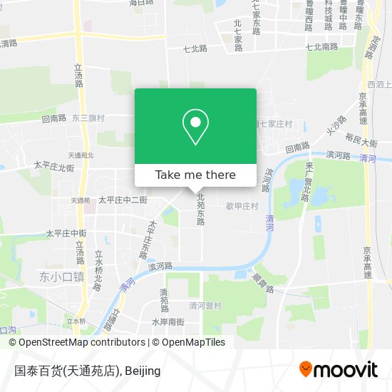 国泰百货(天通苑店) map